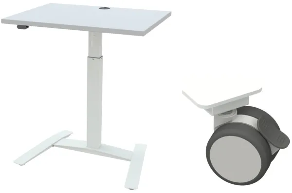 Einzelsäulen-Höhenverstellbarer Tisch - Rollen